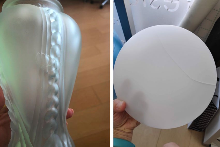 Revisión del material recibido en la reforma de una obra, comprobando que las luminarias son defectuosas.